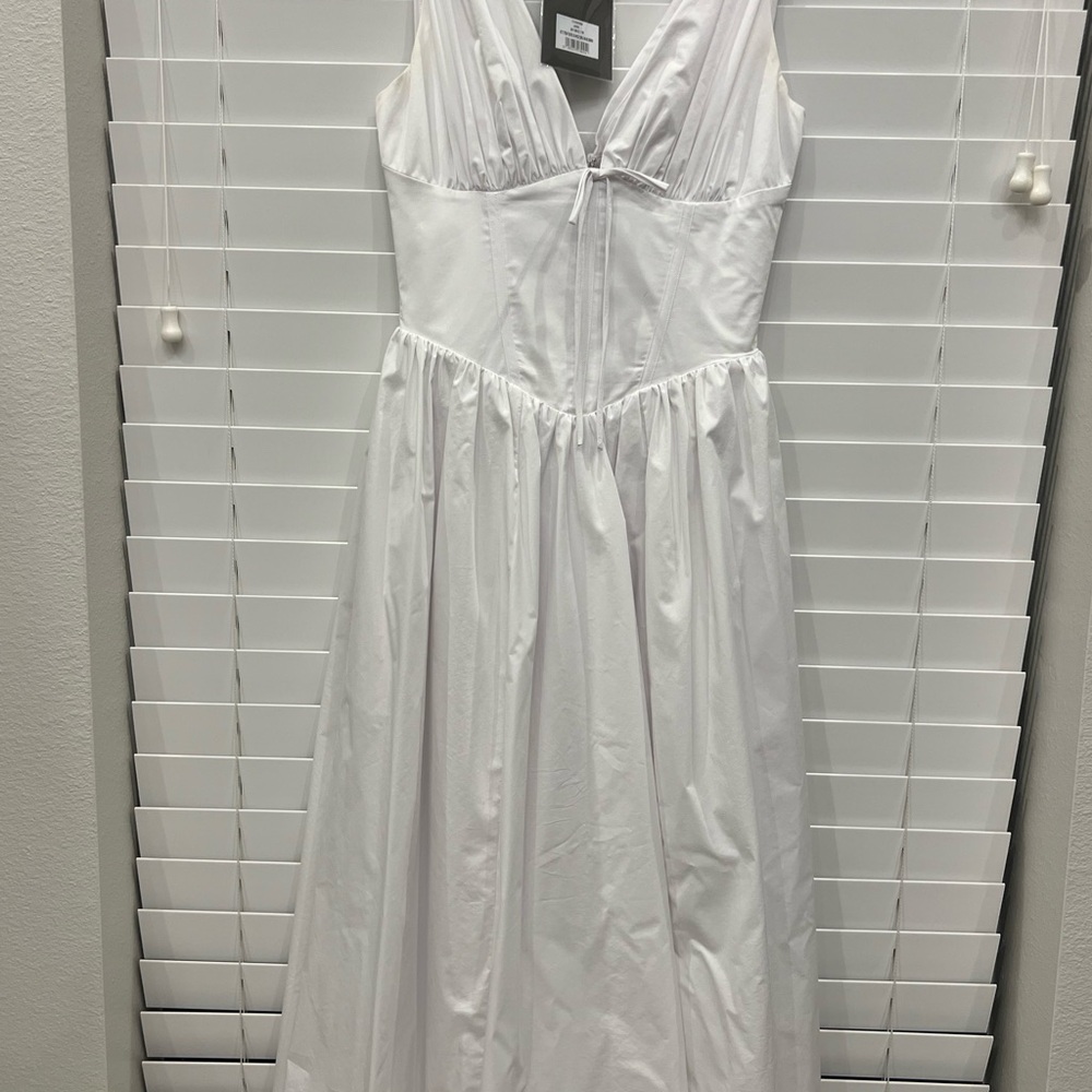 Emmelina Sleeveless Stretch Poplin Midi Dress